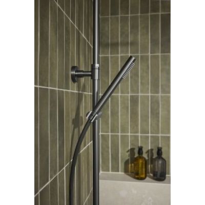 KFA Armatura Moza zestaw prysznicowy ścienny termostatyczny z deszczownicą gun metal grey 5736-920-61