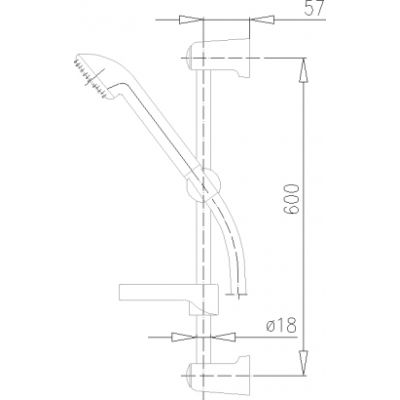 Kfa Jupiter zestaw prysznicowy chrom 841-324-00