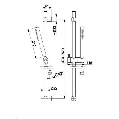 KFA Armatura Moza zestaw prysznicowy ścienny miedź szczotkowana 841-363-34