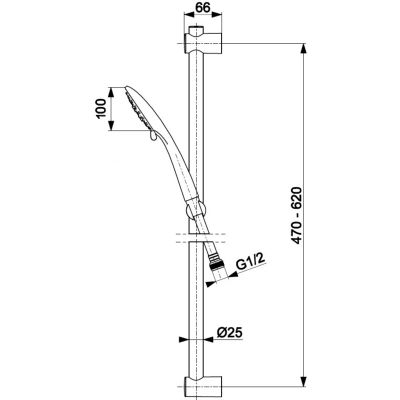 KFA Armatura Moza zestaw prysznicowy ścienny złoty 841-365-31