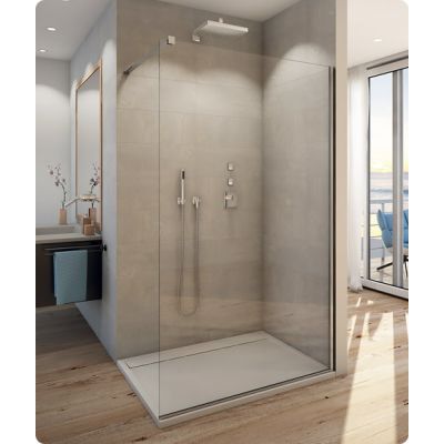 SanSwiss Easy Walk-In ścianka prysznicowa 140 cm wolnostojąca srebrny połysk/szkło przezroczyste STR4P1405007