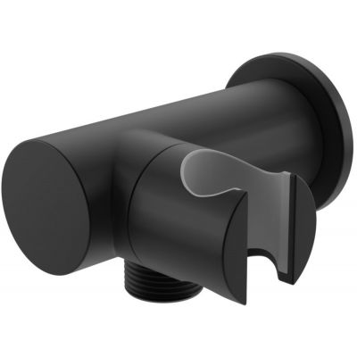 Kohlman Experience Black zestaw prysznicowy podtynkowy z deszczownicą 25 cm czarny mat QW210EBR25