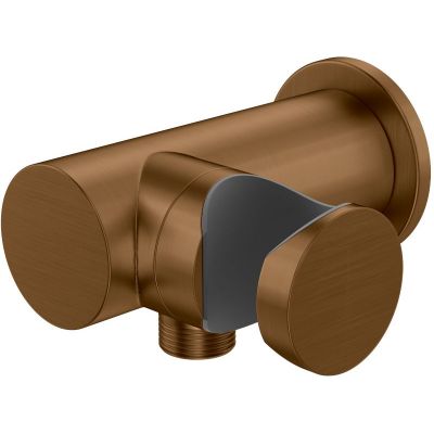 Kohlman Axel Brushed Copper zestaw prysznicowy podtynkowy z deszczownicą 25 cm miedź szczotkowana QW210ABCR25