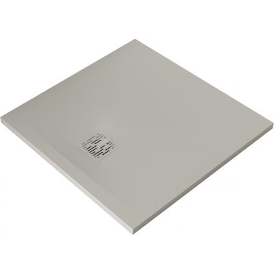 Kludi Terra brodzik kwadratowy 80x80 cm jasny szary mat 08DW09O2