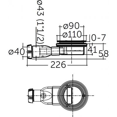 Kludi Terra syfon do brodzika 2109039-00