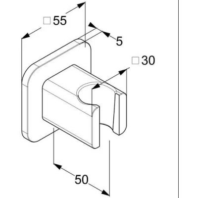 Kludi A-QA uchwyt prysznicowy czarny mat 6555839-00