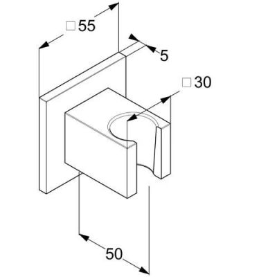 Kludi A-QA uchwyt prysznicowy chrom 6555905-00