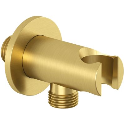 Kludi A-QA przyłącze kątowe z uchwytem złoty szczotkowany 65567N0-00