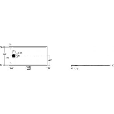 Kludi Terra brodzik prostokątny 160x80 cm biały mat 08DW0553