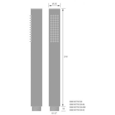Zestaw Kronenbach Smart Push bateria wannowo-prysznicowa podtynkowa termostatyczna czarny mat z deszczownicą i kompletem natryskowym KB-Set13SM