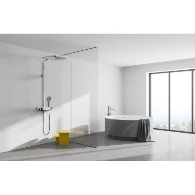 Kronenbach zestaw prysznicowy ścienny termostatyczny z deszczownicą chrom 38393000KB