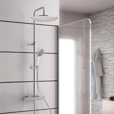 Kronenbach Duschsysteme 2.0 zestaw prysznicowy ścienny termostatyczny z deszczownicą chrom 27114000 KBN