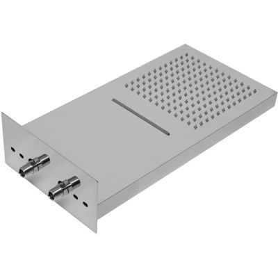 Zestaw Kronenbach Smart Push bateria wannowo-prysznicowa podtynkowa termostatyczna chrom z deszczownicą i kompletem natryskowym KB-Set11CR