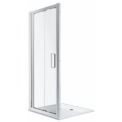 Koło Geo drzwi prysznicowe 80 cm srebrny połysk/szkło przezroczyste 560.116.00.3