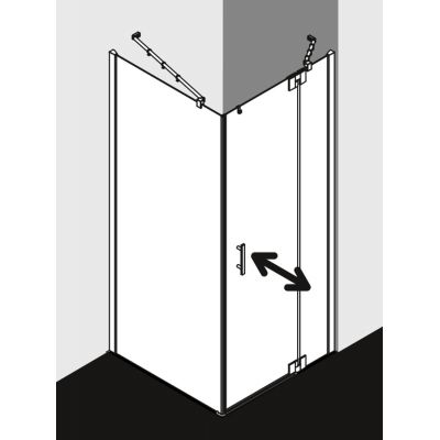 Kermi Filia XP drzwi prysznicowe 110 cm prawe srebrny połysk/szkło przezroczyste FX1WR11020VPK