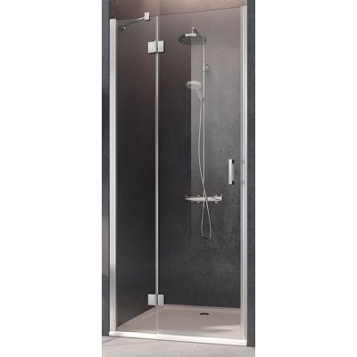 Kermi Osia OS SFL drzwi prysznicowe 100 cm wnękowe lewe srebrny połysk/szkło przezroczyste OSSFL10020VPK