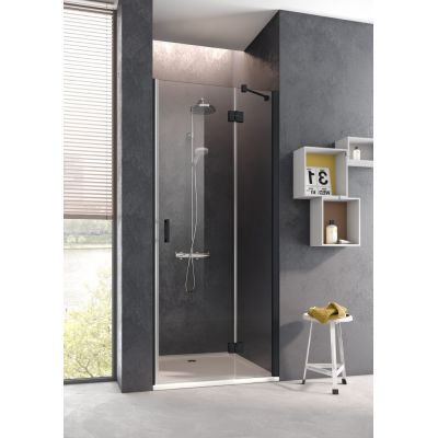 Kermi Osia OS SFR drzwi prysznicowe 120 cm prawe czarny soft/szkło przezroczyste OSSFR120203PK