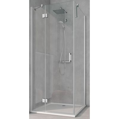 Kermi Osia STL drzwi prysznicowe 80 cm lewe profile srebrny połysk/szkło przezroczyste OSSTL08020VPK