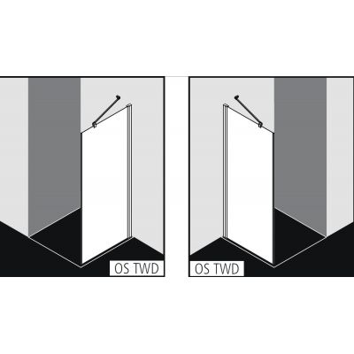 Kermi Osia OS TWD ścianka prysznicowa 75 cm srebrny połysk/szkło przezroczyste OSTWD07520VPK