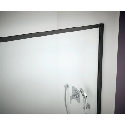 Kermi Walk-In XD WW4 ścianka prysznicowa 100 cm czarny soft/szkło przezroczyste XDWW4100203PK