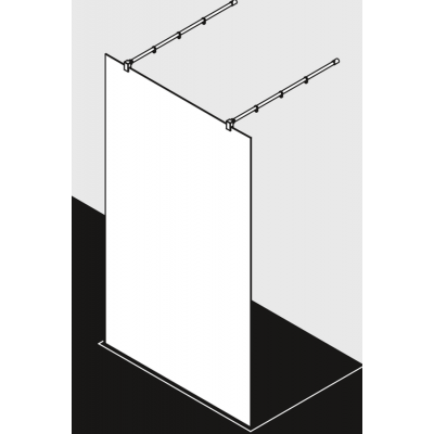 Kermi XB FW1 Walk-In ścianka prysznicowa 120 cm wolnostojąca srebrny połysk/szkło przezroczyste XBFW112020VPK
