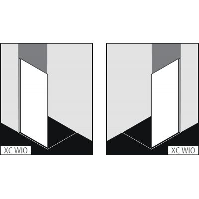 Kermi XC WIO Walk-In ścianka prysznicowa 110 cm profile czarny soft XCWIO11020CZARNYSOFTPK