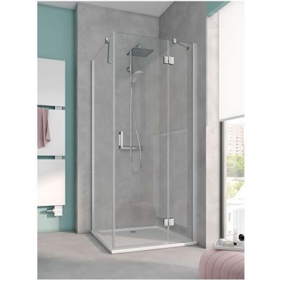 Kermi Osia drzwi prysznicowe 90 cm prawe srebrny wysoki połysk/szkło przezroczyste OSSTR09320VPK