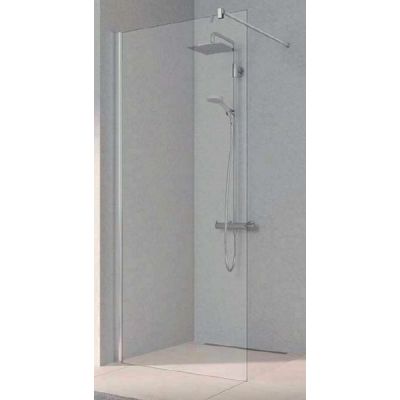 Kermi Walk-In Pega ścianka prysznicowa 120 cm wolnostojąca srebrny wysoki połysk/szkło przezroczyste PETWG12020VPK