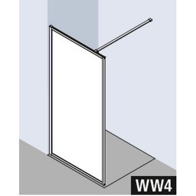 Kermi Walk-In XD WW4 ścianka prysznicowa 110 cm czarny soft/szkło przezroczyste XDWW4110203PK