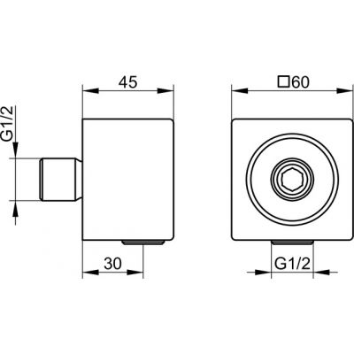 Keuco Edition 11 przyłącze kątowe chrom 51147010000