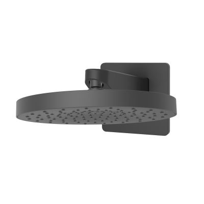 Ksuro 01 deszczownica z uchwytem ściennym czarny mat 17014030