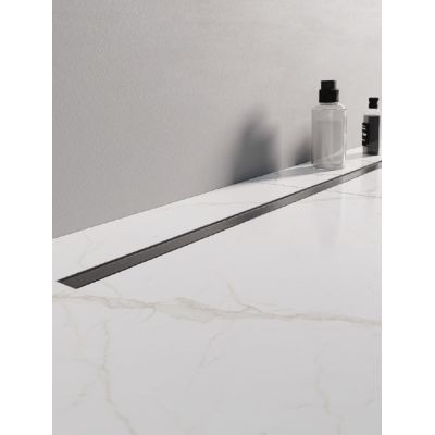 New Trendy Visio Slim GunMetal odpływ liniowy 100 cm gunmetal szczotkowany OL-0095