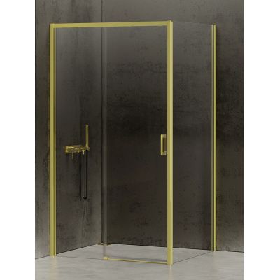 New Trendy Prime Light Gold kabina prysznicowa 110x100 cm prostokątna lewa złoty/szkło przezroczyste D-0422A/D-0225B