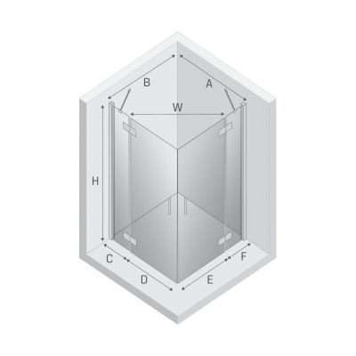 New Trendy Nesta kabina prysznicowa 90x90 cm miedź szczotkowany/szkło przezroczyste K-4656