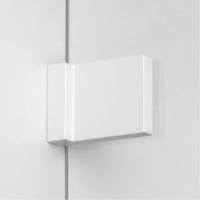 New Trendy Avexa White parawan nawannowy 100 cm 1-częściowy biały mat/szkło przezroczyste EXK-2965