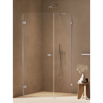 New Trendy Oxia kabina prysznicowa 80x80 cm kwadratowa lewa chrom połysk/szkło przezroczyste AXJ-0061-WU