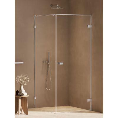 New Trendy Oxia kabina prysznicowa 80x90 cm prostokątna prawa chrom połysk/szkło przezroczyste AXJ-0086