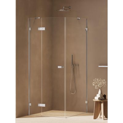 New Trendy Oxia kabina prysznicowa 80x90 cm prostokątna lewa chrom połysk/szkło przezroczyste AXJ-0104-WU