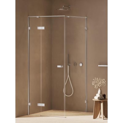New Trendy Oxia kabina prysznicowa 80x80 cm kwadratowa lewa chrom połysk/szkło przezroczyste AXJ-0103