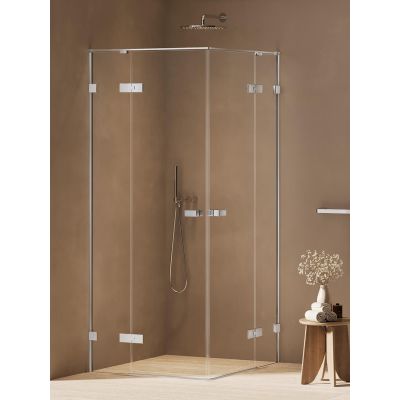 New Trendy Oxia kabina prysznicowa 80x80 cm kwadratowa chrom połysk/szkło przezroczyste AXJ-0178