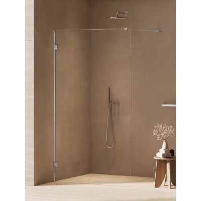 New Trendy Oxia ścianka prysznicowa walk-in 120 cm chrom połysk/szkło przezroczyste AXJ-0211