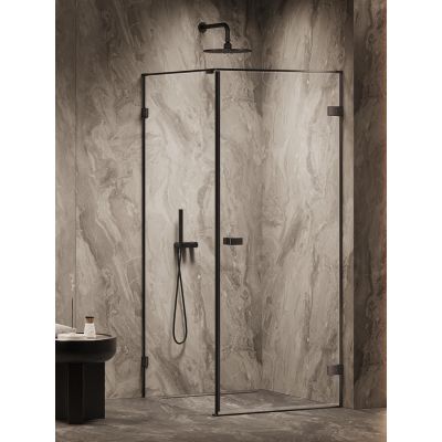 New Trendy Oxia Black kabina prysznicowa 80x80 cm kwadratowa prawa czarny mat/szkło przezroczyste AXJ-0300