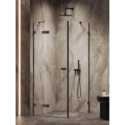New Trendy Oxia Black kabina prysznicowa 90x90 cm kwadratowa lewa czarny mat/szkło przezroczyste AXJ-0325-WU