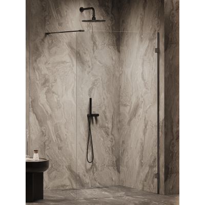 New Trendy Oxia Black ścianka prysznicowa walk-in 120 cm czarny mat/szkło przezroczyste AXJ-0426