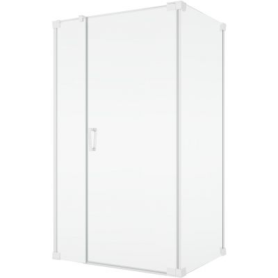 SanSwiss Cadura ścianka prysznicowa 120 cm boczna biały mat/szkło przezroczyste CAT21200907