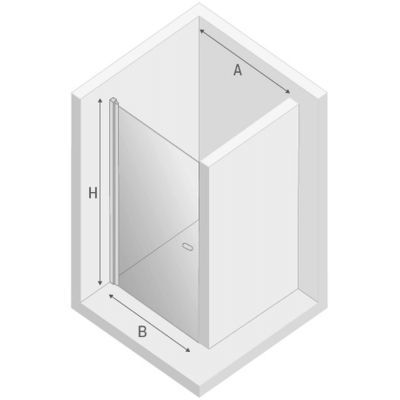New Trendy New Soleo drzwi prysznicowe 70 cm wnękowe chrom/szkło przezroczyste D-0119A