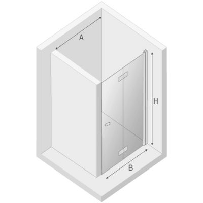 New Trendy New Soleo drzwi prysznicowe 100 cm wnękowe prawe chrom/szkło przezroczyste D-0136A
