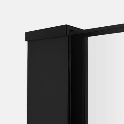 New Trendy Velio Blac kWalk-in ścianka prysznicowa 130 cm czarny półmat/szkło przezroczyste D-0146B