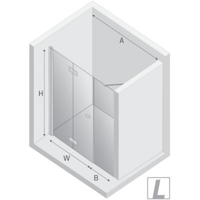 New Trendy New Soleo drzwi prysznicowe 130 cm składane chrom połysk/szkło przezroczyste D-0150A/D-0094B