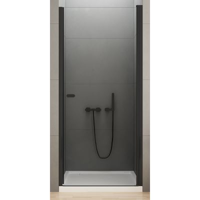 New Trendy New Soleo Black drzwi prysznicowe 100 cm wnękowe czarny półmat/szkło przezroczyste D-0212A